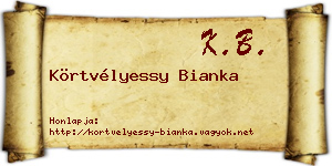 Körtvélyessy Bianka névjegykártya